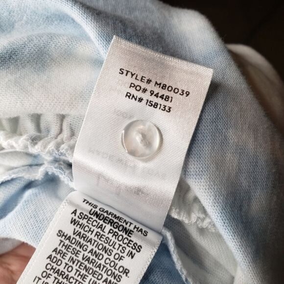 NWT Lulus On A Road Trip Blue Tie Dye Short Sleeve Romper Size Medium - Picture 9 of 10